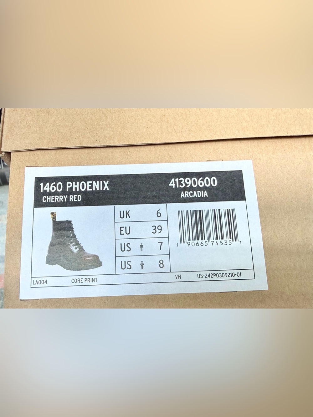 Dr. Martens 1460 Phoenix Cherry Red - Picture 9 of 9